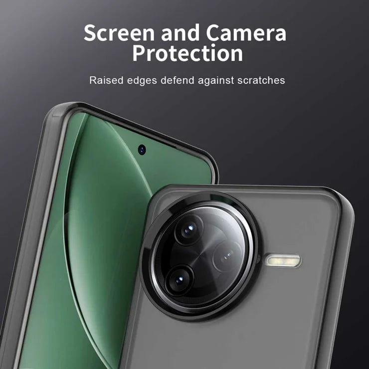 Xiaomi Poco F7 Ultra 5G / Redmi K80 Pro 5G Case PC+TPU+PET Matte Anti-Drop Phone Back Cover - Black