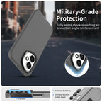 Honor 400 5G (Global) Case PC + TPU + PET Matte Anti-Drop Phone Back Cover - Black