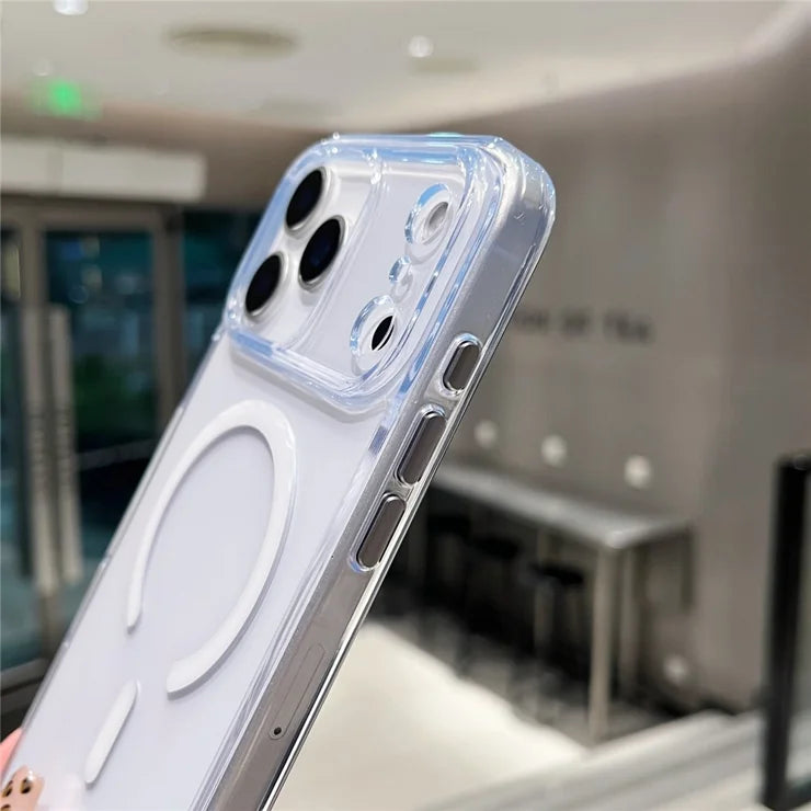 iPhone 17 Pro Max Magnetic Clear Case PC +TPU Hybrid Phone Cover Compatible with MagSafe