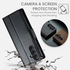 CASEME For Samsung Galaxy S26+ Case 023 Series RFID Blocking Glossy Stand Phone Cover - Black