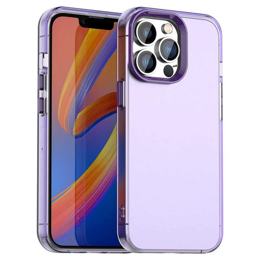 iPhone 13 Pro -suojakuori PC+TPU+PET mattapintainen pudotuksenkestävä takakansi - violetti