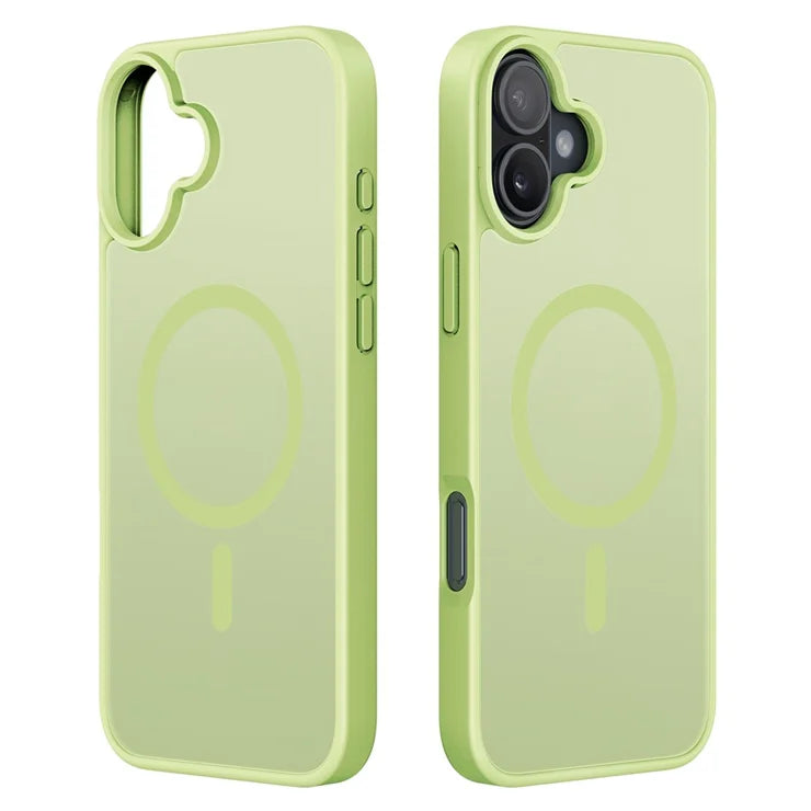DUX DUCIS Yind Series For iPhone 16 Matte Case Compatible with MagSafe PC+TPU Phone Cover - Green