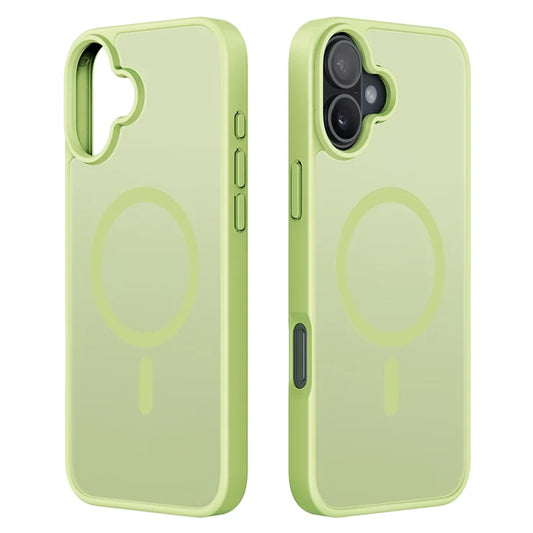 DUX DUCIS Yind Series For iPhone 16 Matte Case Compatible with MagSafe PC+TPU Phone Cover - Green