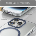Magnetic Case for iPhone 14 Pro Max Compatible with MagSafe Translucent Matte Back Cover - Dark Blue