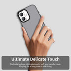 iPhone 16 Plus Case PC+TPU+PET Matte Anti-drop Phone Back Cover - Black