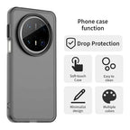 Huawei Mate 70 Pro / 70 Pro+ Case PC+TPU+PET Matte Anti-Drop Phone Back Cover - Black