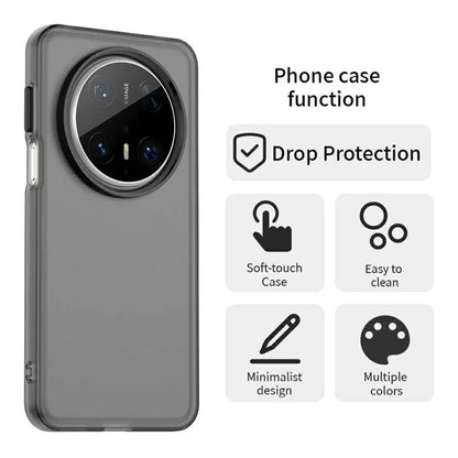 Huawei Mate 70 Pro / 70 Pro+ Case PC+TPU+PET Matte Anti-Drop Phone Back Cover - Black