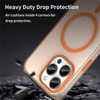 iPhone 15 Pro Case Translucent Matte Back Slim Phone Cover - Orange