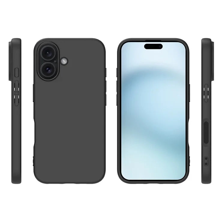 iPhone 17 Case Soft Matte Back TPU Black Phone Cover , Large Cutout