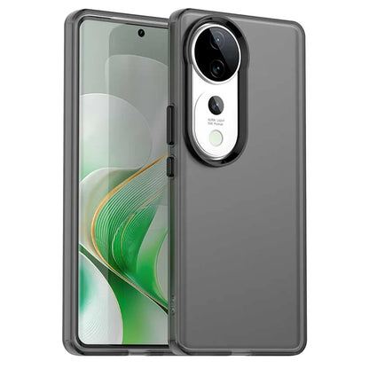 vivo S19 Pro 5G / V40 5G / V40 Pro 5G Case PC+TPU+PET Matte Anti-Drop Phone Back Cover - Black