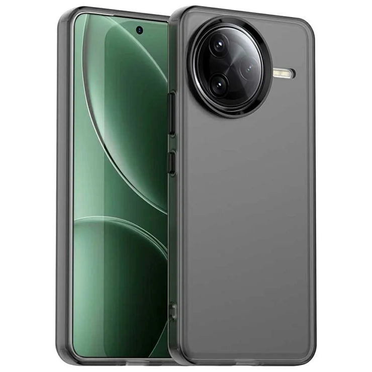 Xiaomi Poco F7 Ultra 5G / Redmi K80 Pro 5G Case PC+TPU+PET Matte Anti-Drop Phone Back Cover - Black