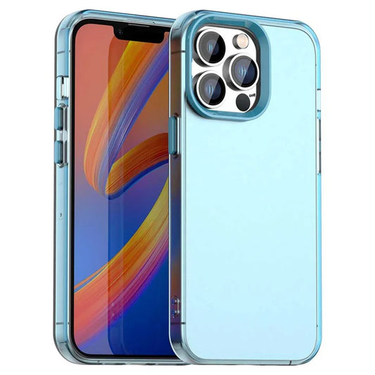iPhone 13 Pro Max Case PC+TPU+PET Matte Anti-Drop Phone Back Cover - Blue