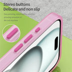 iPhone 16 Plus Case Compatible with MagSafe TPU + PC Slim Matte Translucent Phone Cover - Pink