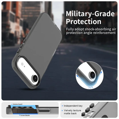iPhone Air Case PC + TPU + PET Matte Anti-Drop Phone Back Cover - Black