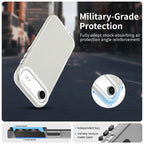 For iPhone Air Case PC + TPU + PET Matte Anti-Drop Phone Back Cover - White