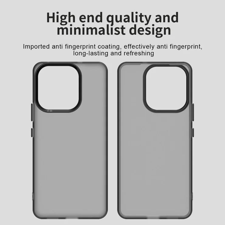 vivo V60 Lite 5G / V60 Lite 4G Case PC + TPU + PET Matte Anti-Drop Phone Back Cover - Black