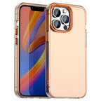 iPhone 13 Pro Max Case PC+TPU+PET Matte Anti-Drop Phone Back Cover - Orange