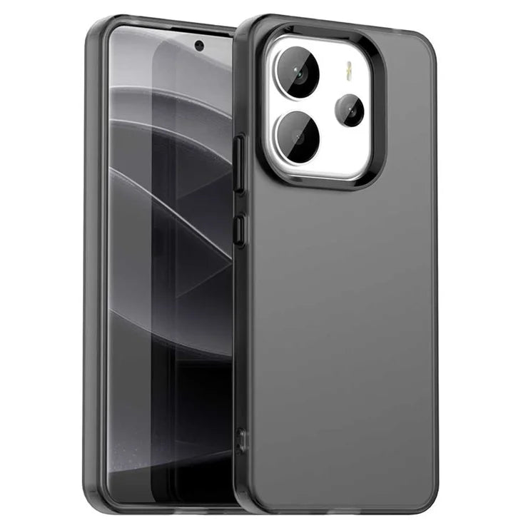 Xiaomi Redmi Note 14 4G (163.25mm) Case PC + TPU + PET Matte Anti-Drop Phone Back Cover - Black