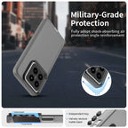 Xiaomi 14 Case PC+TPU+PET Matte Anti-Drop Phone Back Cover - Black