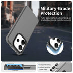 Xiaomi Redmi Note 14 4G (163.25mm) Case PC + TPU + PET Matte Anti-Drop Phone Back Cover - Black
