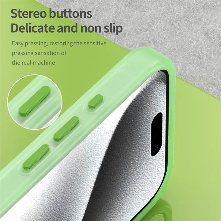 iPhone 16 Pro Case Compatible with MagSafe TPU + PC Slim Matte Translucent Phone Cover - Green