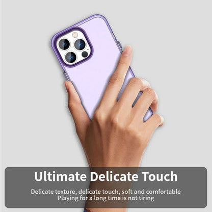 iPhone 13 Pro Case PC+TPU+PET Matte Anti-Drop Phone Back Cover - Purple