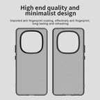 Xiaomi Redmi Note 14 Pro 5G / Poco X7 5G Case PC+TPU+PET Matte Anti-Drop Phone Back Cover - Black