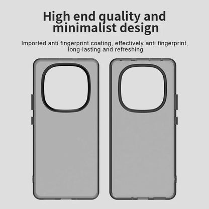 Xiaomi Redmi Note 14 Pro 5G / Poco X7 5G Case PC+TPU+PET Matte Anti-Drop Phone Back Cover - Black