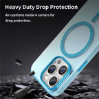 Magnetic Case for iPhone 14 Pro Max Compatible with MagSafe Translucent Matte Back Cover - Blue