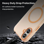 iPhone 16 Plus Case Compatible with MagSafe TPU + PC Slim Matte Translucent Phone Cover - Orange