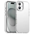 iPhone 16 Case PC+TPU+PET Matte Anti-Drop Phone Back Cover - White