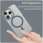 Magnetic Case for iPhone 14 Pro Max Compatible with MagSafe Translucent Matte Back Cover - Dark Blue