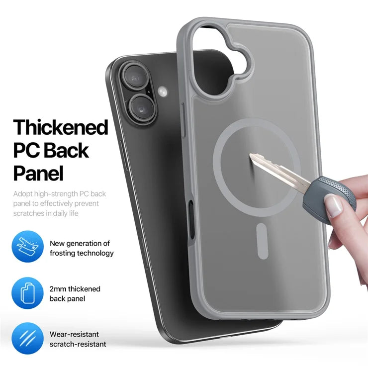 DUX DUCIS For iPhone 17 Case  Yind Series PC+TPU Phone Cover Compatible with MagSafe - Grey