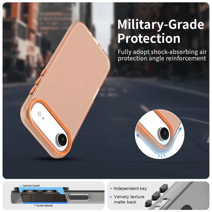 iPhone Air Case PC + TPU + PET Matte Anti-Drop Phone Back Cover - Orange
