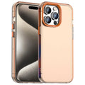 iPhone 15 Pro Case PC+TPU+PET Matte Anti-Drop Phone Back Cover - Orange