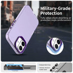 iPhone 17 Case PC + TPU + PET Matte Anti-Drop Phone Back Cover - Purple