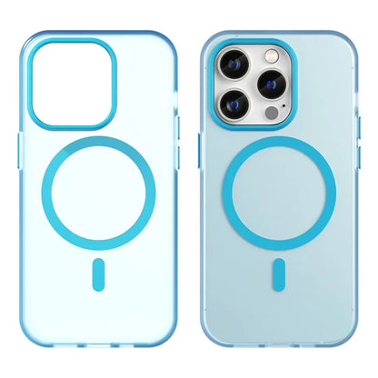 Magnetic Case for iPhone 14 Pro Max Compatible with MagSafe Translucent Matte Back Cover - Blue