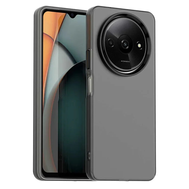 Xiaomi Redmi A3 4G / A3x 4G / Poco C61 4G Case PC+TPU+PET Matte Anti-Drop Phone Back Cover - Black