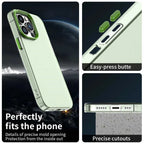 iPhone 13 Pro Max Case PC+TPU+PET Matte Anti-Drop Phone Back Cover - Green