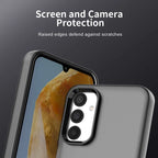 Samsung Galaxy A05s 4G / M14 4G / F14 G4 Case PC+TPU+PET Matte Anti-Drop Phone Back Cover - Black