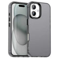 iPhone 17 Case PC + TPU + PET Matte Anti-Drop Phone Back Cover - Black