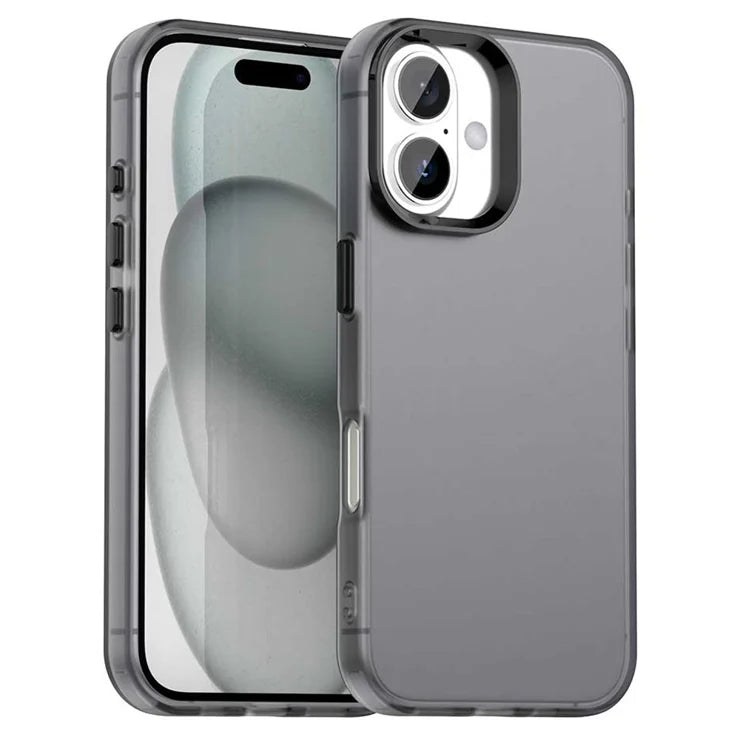 iPhone 17 Case PC + TPU + PET Matte Anti-Drop Phone Back Cover - Black