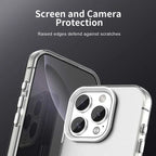 iPhone 16 Pro Case PC+TPU+PET Matte Anti-Drop Phone Back Cover - White