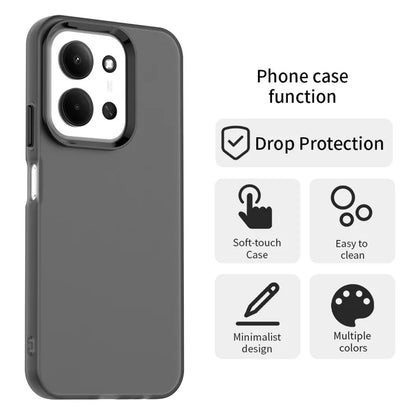 Xiaomi Redmi 15C 4G (Global) (171mm) Case PC + TPU + PET Matte Anti-Drop Phone Back Cover - Black