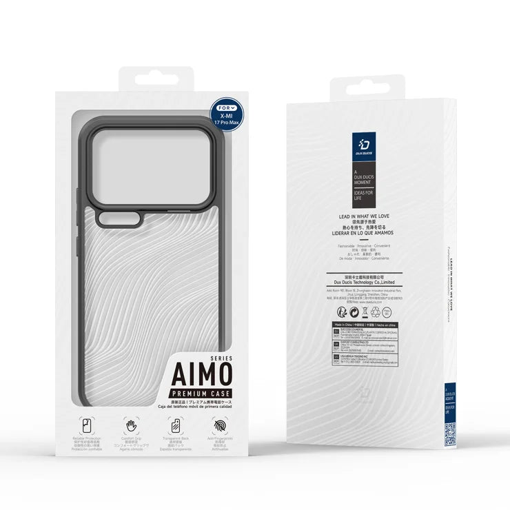 DUX DUCIS For Xiaomi 17 Pro Max Case Aimo Series TPU+PC Matte Drop-proof Phone Cover (REACH Certification) - Black