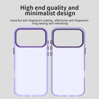 iPhone 17 Pro Max Case PC + TPU + PET Matte Anti-Drop Phone Back Cover - Purple