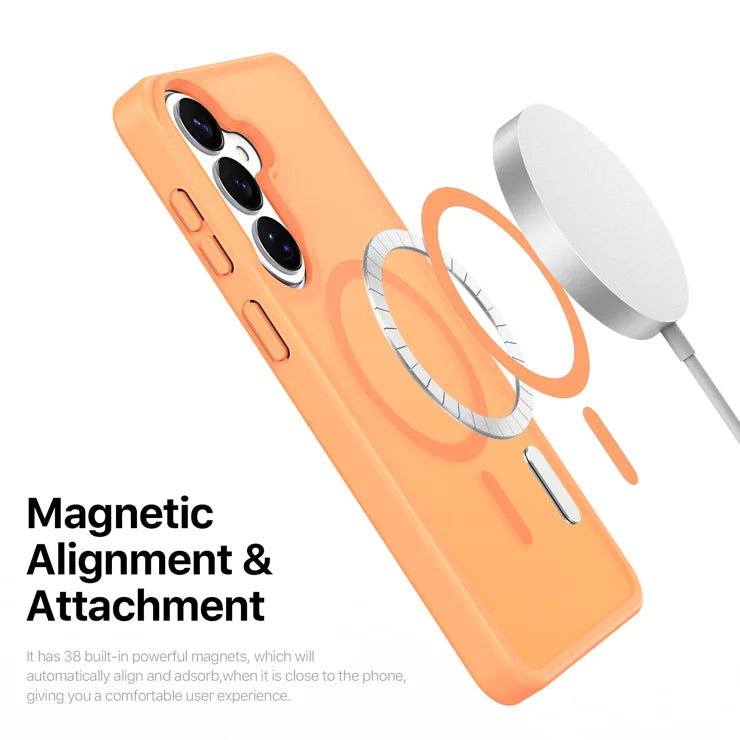 DUX DUCIS For Samsung Galaxy S26+ Magnetic Case Yind Series PC+TPU Phone Cover - Orange