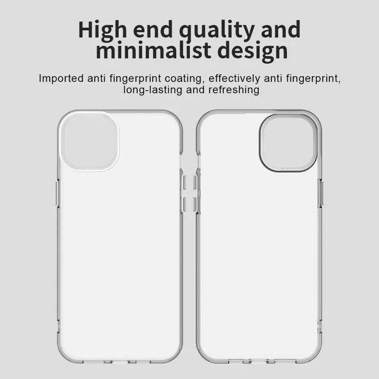 iPhone 15 -kotelo PC+TPU+PET Mattapintainen, iskunkestävä puhelimen takakuori - Valkoinen
