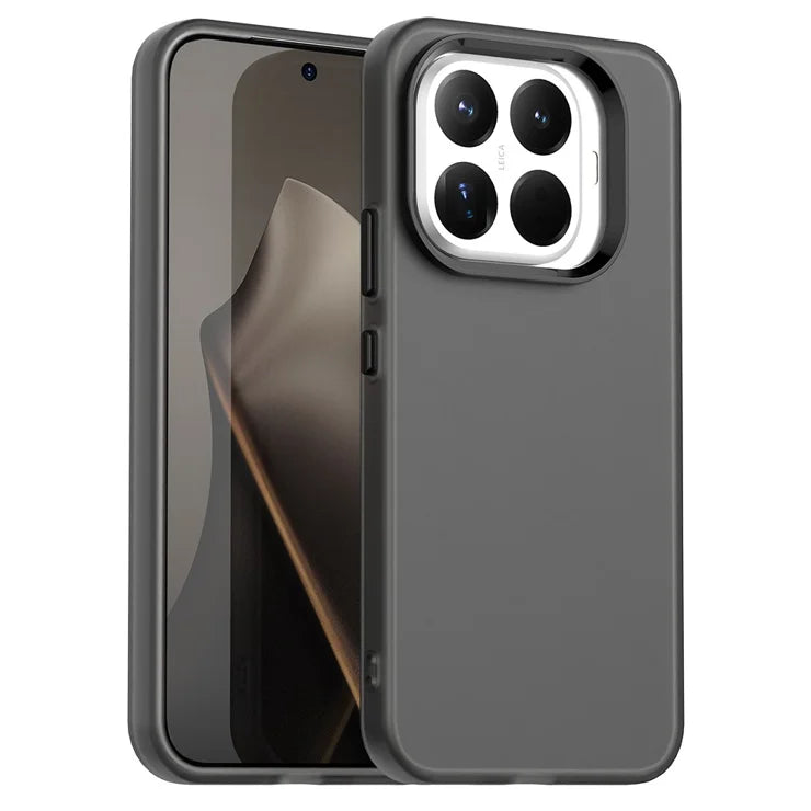 Xiaomi 15T Pro Case PC + TPU + PET Matte Anti-Drop Phone Back Cover - Black