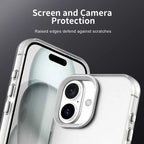 iPhone 16 Case PC+TPU+PET Matte Anti-Drop Phone Back Cover - White